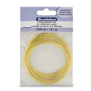 Beadalon Memory Wire Large Bracelet Gold