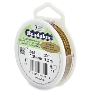 Beadalon stringing wire 7 strand 0.38mm Satin Gold