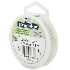 Beadalon stringing wire 7 strand 0.38mm Silver