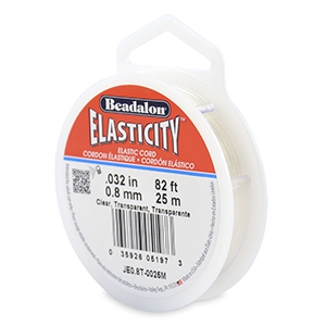 Beadalon Elastic Stringing Wire 0.8mm 25 metre Clear