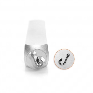 ImpressArt design stamps fishing hook 6mm Silver