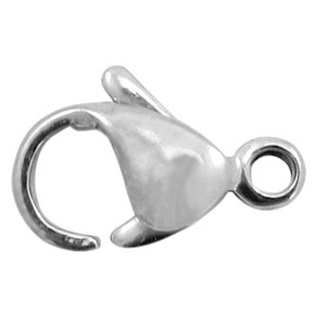 Stainless Steel findings lobster clasp 11mm Antique Silver