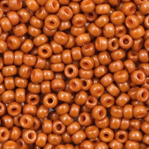 Miyuki seed beads 8/0 Duracoat Opaque Persimmon Brown 8-4458