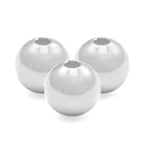 925 Silver beads 4mm Silver