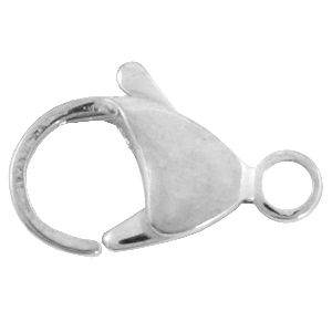 DQ European metal findings lobster clasp 13mm Antique Silver