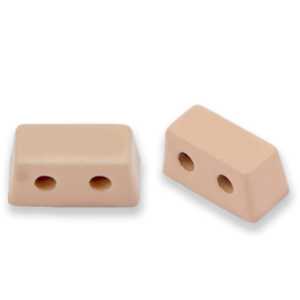 Tile beads rectangle Dusty Rose