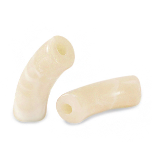 Acrylic beads tube Caramel Beige Marble