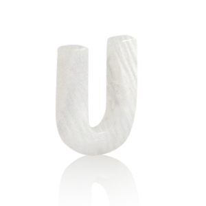 Shell pendants specials letter U White (natural colour)