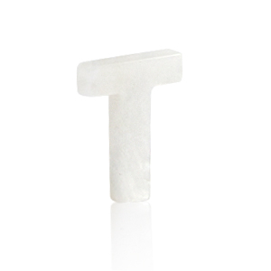 Shell pendants specials letter T White (natural colour)