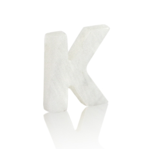 Shell pendants specials letter K White (natural colour)