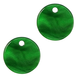 Resin pendants 12mm Emerald Green