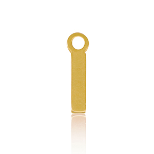 Stainless steel charms initial I Gold