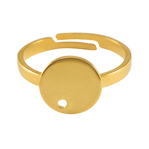 Stainless steel findings rings Gold