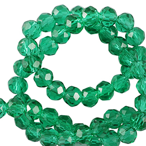Top faceted beads 3x2mm disc Eden Green