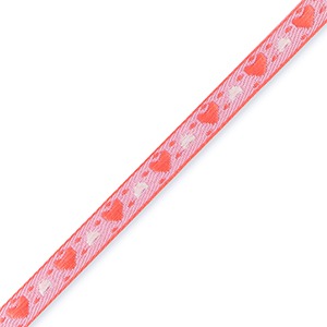 Ribbon text hearts Paisley Purple-Amarena Red