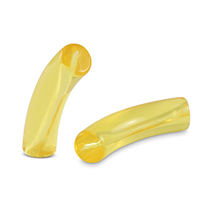 Acrylic tube beads Freesia Yellow