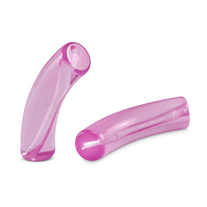 Acrylic tube beads Purple
