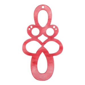 Resin pendants baroque Mellow Rose