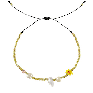 Ready-made Bracelets mixed beads Yellow-Pink-Gold