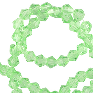 Top faceted beads bicone 6mm Spring Green