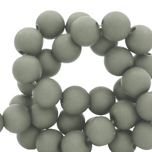 6 mm acrylic beads Sage Leaf Green