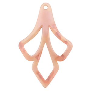 Resin pendants Peach Pink Opal