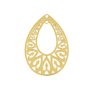 Stainless steel charms bohemian drop Gold