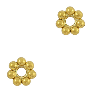 Stainless steel beads spacer Bali ring 6mm Gold