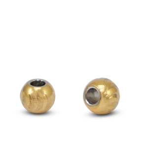 Stainless steel beads 6mm Gold