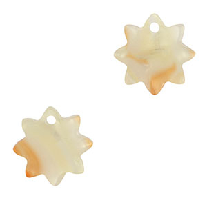 Resin pendants flower Copper Orange