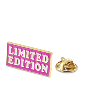 Pins "Limited edition" Magenta purple-White-Gold