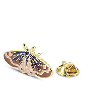 Pins moth Brown-Pink-Blue-Gold