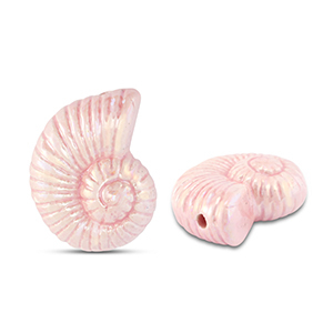 DQ greek ceramic beads shell Baby Pink