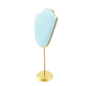 Jewellery display bust for necklaces Ice Blue-Gold