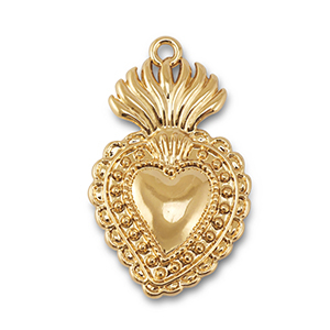 Metal charms heart Gold