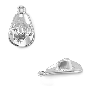 Metal charms cowboy hat Silver