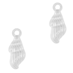 Stainless steel charms shell Silver