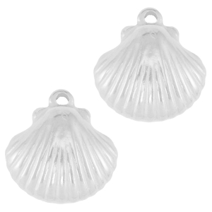 Stainless steel charms shell Silver
