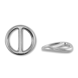 DQ European metal sliders round Antique Silver (Nickelfree)