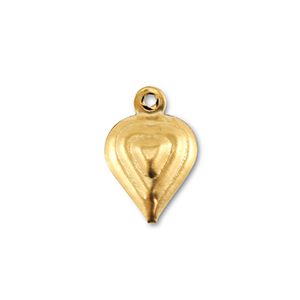 Stainless steel charms heart Gold