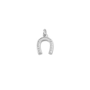 Brass TQ metal charms horseshoe Silver
