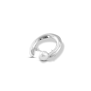 Brooches with pearl Silver-White