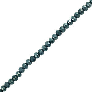 Top faceted beads 6x4mm disc Dark Green