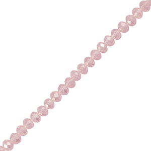 Top faceted beads 6x4mm disc Light Pink