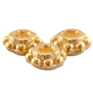 DQ European metal tube ring 5.5x3mm Gold (nickel free)