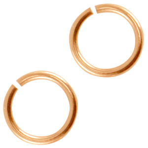 DQ European metal jump ring 4.5mm Rose Gold (nickel free)