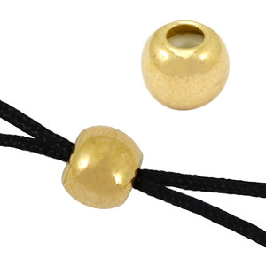 Smart stopper bead DQ metal 5mm Gold (nickel free)