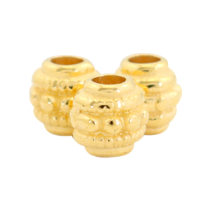 DQ European metal beads deco 6mm Gold (nickel free)