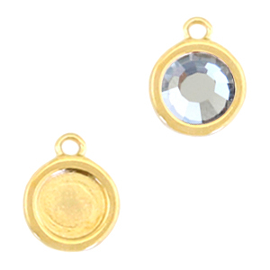 DQ European metal settings charm for SS20 flatback stone Gold (nickel free)