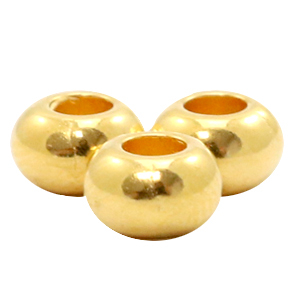 DQ European metal beads 6mm Gold (nickel free)
